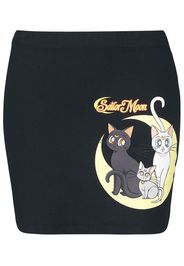 Sailor Moon - Luna, Artemis & Diana - Minigonna - Donna - nero