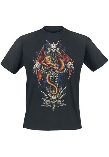 Sarah Richter - Dragon's Cross - T-Shirt - Uomo - nero