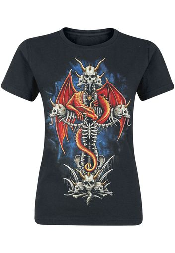 Sarah Richter - Dragon's Cross - T-Shirt - Donna - nero