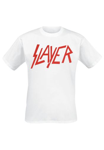 Slayer - Logo - T-Shirt - Uomo - bianco