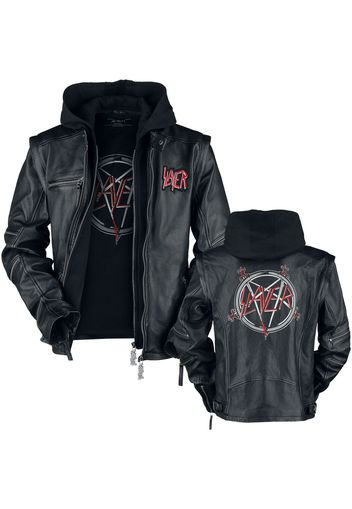 Slayer - Pentagram - Giacca di pelle - Uomo - nero
