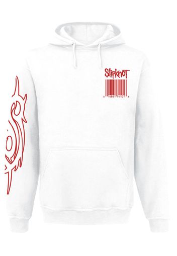 Slipknot - Wait & Bleed Barcode - Felpa con cappuccio - Uomo - bianco