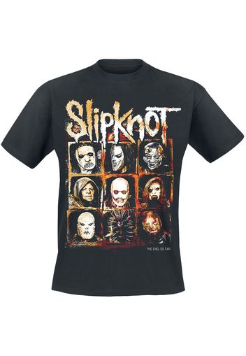 Slipknot - The End, So Far Group Squares - T-Shirt - Uomo - nero