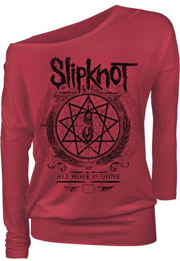 Slipknot - Blurry - Maglia a maniche lunghe - Donna - rosso vino