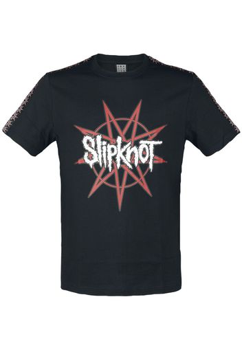 Slipknot - Amplified Collection - Mens Taped Single Jersey - T-Shirt - Uomo - nero