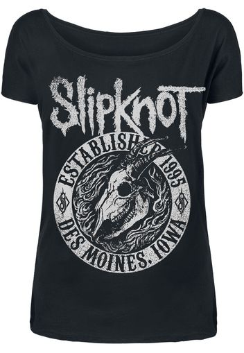 Slipknot - Flaming Goat - T-Shirt - Donna - nero