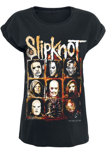 Slipknot - The End, So Far Group Squares - T-Shirt - Donna - nero