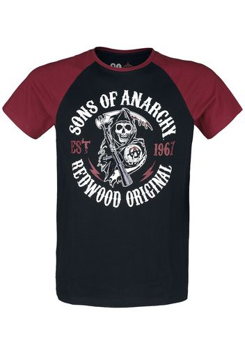 Sons Of Anarchy - SOA - T-Shirt - Uomo - nero rosso