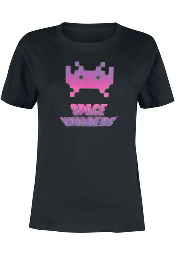 Space Invaders - Pink Invadeer - T-Shirt - Donna - nero