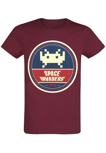 Space Invaders - Space Invaders - Round Invader - T-Shirt - Uomo - rosso blu