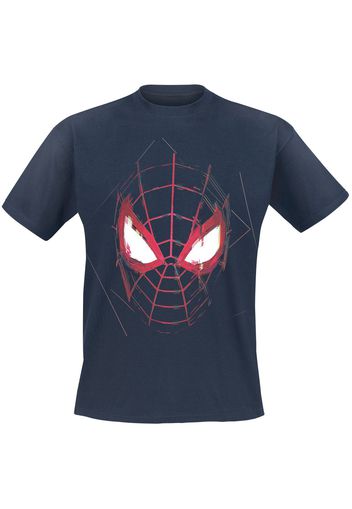 Spider-Man - Miles Morales - Mask - T-Shirt - Uomo - blu scuro