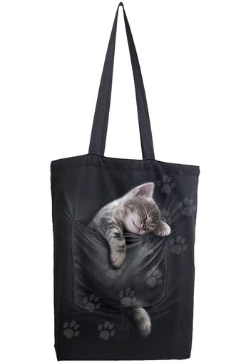 Spiral - Pocket Kitten - Borsa Di Tela - Unisex - nero