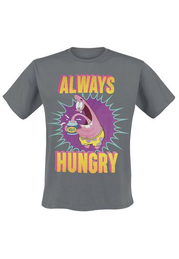 SpongeBob SquarePants - Always Hungry - T-Shirt - Uomo - grigio