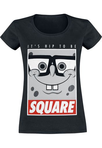 SpongeBob SquarePants - Square - T-Shirt - Donna - nero