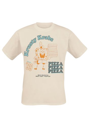 SpongeBob SquarePants - Krusty Krabs Pizza - T-Shirt - Uomo - beige