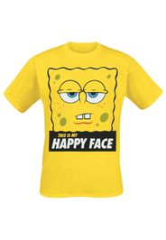 SpongeBob SquarePants - This Is My Happy Face - T-Shirt - Uomo - giallo