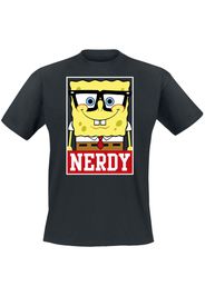 SpongeBob SquarePants - Nerdy - T-Shirt - Uomo - nero