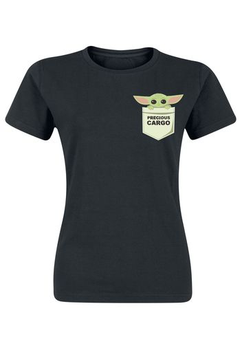 Star Wars - The Mandalorian - Pocket Child - Grogu - T-Shirt - Donna - nero