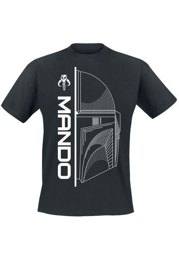 Star Wars - The Mandalorian - Mando - T-Shirt - Uomo - nero
