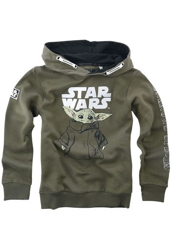 Star Wars - Kids - The Mandalorian - Baby Yoda Sketch - Grogu - Felpa con cappuccio - Unisex - cachi