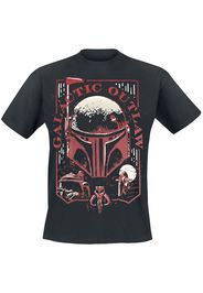 Star Wars - The Book Of Boba Fett - Galactic Outlaw - T-Shirt - Uomo - nero