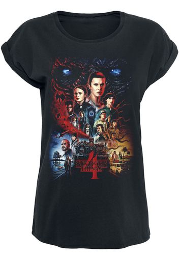 Stranger Things - Season 4 Poster - T-Shirt - Donna - nero