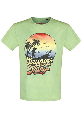 Stranger Things - Surf - T-Shirt - Uomo - verde