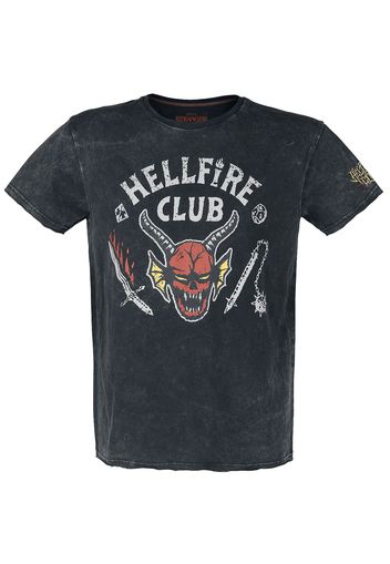 Stranger Things - Hellfire Club - T-Shirt - Uomo - grigio scuro