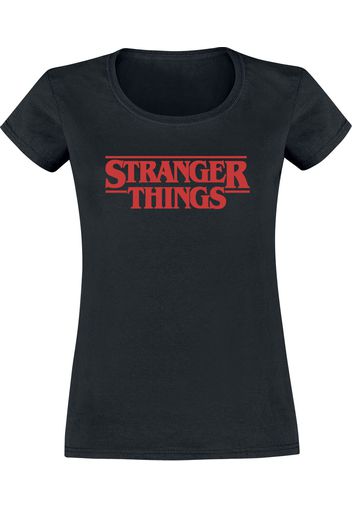 Stranger Things - Classic Logo - T-Shirt - Donna - nero