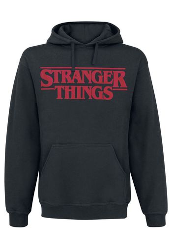 Stranger Things - Classic Logo - Felpa con cappuccio - Uomo - nero