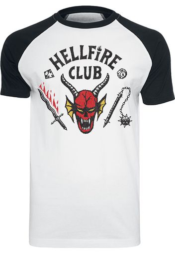 Stranger Things - Hellfire Club - T-Shirt - Uomo - bianco nero