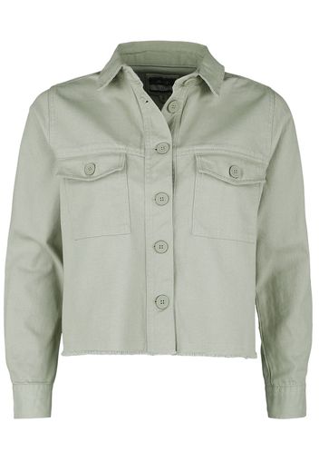Sublevel - Ladies Oversize Shirt Blouse - Camicia Maniche Lunghe - Donna - verde oliva