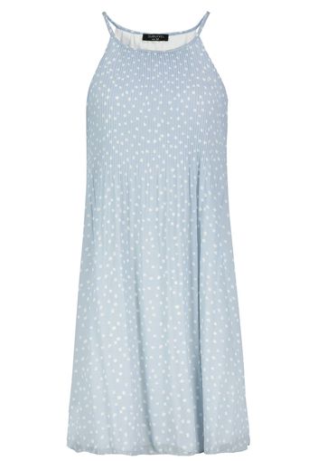 Sublevel - Plisseé Dress - Miniabito - Donna - azzurro bianco