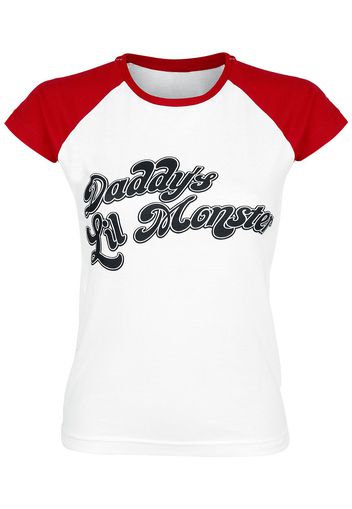 Suicide Squad - Daddy's Lil' Monster - T-Shirt - Donna - bianco rosso