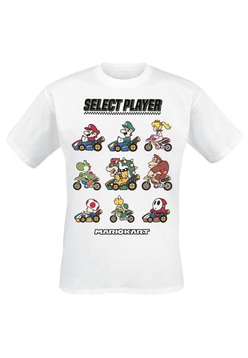 Super Mario - Kart - Choose Your Driver - T-Shirt - Uomo - bianco