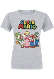 Super Mario - Vintage Group - T-Shirt - Donna - grigio sport