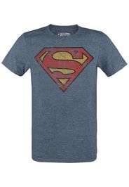 Superman - Logo - T-Shirt - Uomo - blu screziato