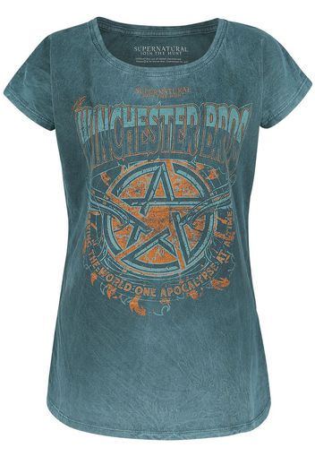 Supernatural - Winchester Bros. - T-Shirt - Donna - verde acqua