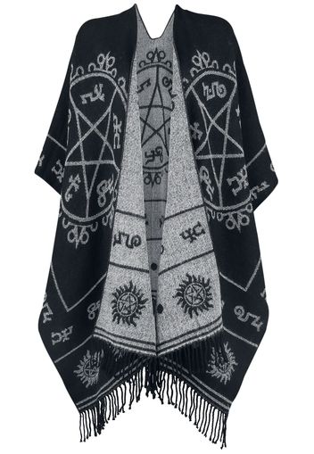 Supernatural - Pentagramm - Cardigan - Donna - nero grigio