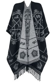 Supernatural - Pentagramm - Cardigan - Donna - nero grigio
