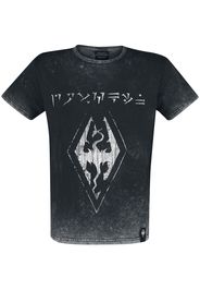 The Elder Scrolls - V - Skyrim - Dovahkiin Logo - T-Shirt - Uomo - nero