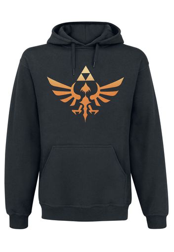 The Legend Of Zelda - Hyrule - Triforce Logo - Felpa con cappuccio - Uomo - nero