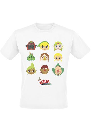 The Legend Of Zelda - Wind Waker faces - T-Shirt - Uomo - bianco