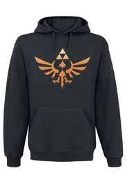 The Legend Of Zelda - Hyrule - Triforce Logo - Felpa con cappuccio - Uomo - nero