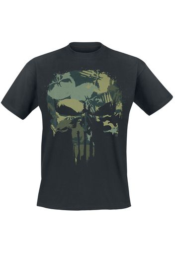 The Punisher - Camo Skull - T-Shirt - Uomo - nero