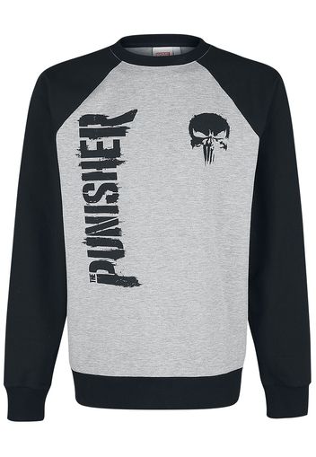 The Punisher - Logo - Felpa - Uomo - grigio screziato nero
