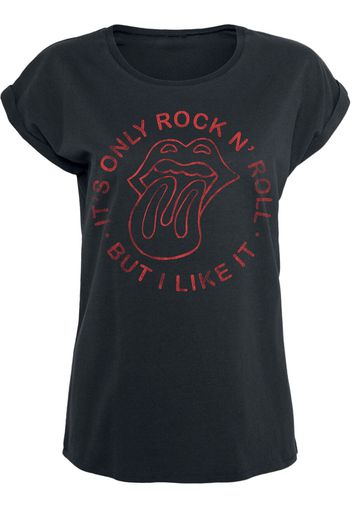 The Rolling Stones - Vintage Rock N Roll Tongue - T-Shirt - Donna - nero