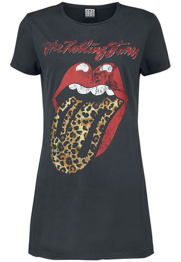 The Rolling Stones - Amplified Collection - Leopard Tongue - Miniabito - Donna - carbone