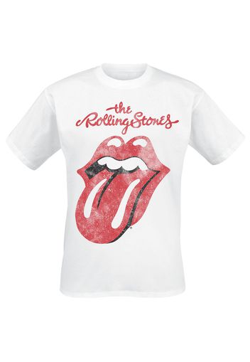 The Rolling Stones - Classic Tongue - T-Shirt - Uomo - bianco