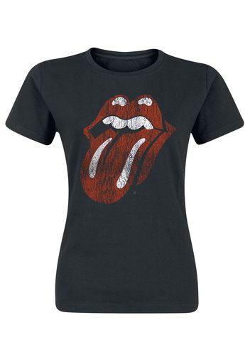 The Rolling Stones - Classic Tongue - T-Shirt - Donna - nero